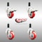 Service Caster 3 Inch 316SS Red Poly Swivel 1 Inch Expanding Stem Caster Lock Brake, 2PK SCC-SS316TTLEX20S314-PPUBRED-2-S-2-1 - alternate 1